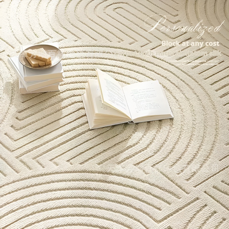 Luxury Beige Water Proof Turkish Rug Machine 3d Hand Tufted Area Rug Living Room Carpet