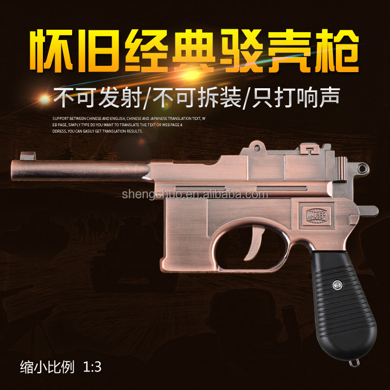 Metal Model Lighter Gun Shaped Windproof Lighter Metal Gun Pistol Lighter Butane Jet Torch Lighter