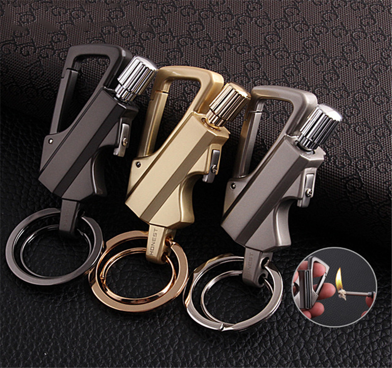 Carabiner Permanent Match Lighter Striker Waterproof Outdoor Survival Tool Keychain Flint Fire Starter Petrol Camping