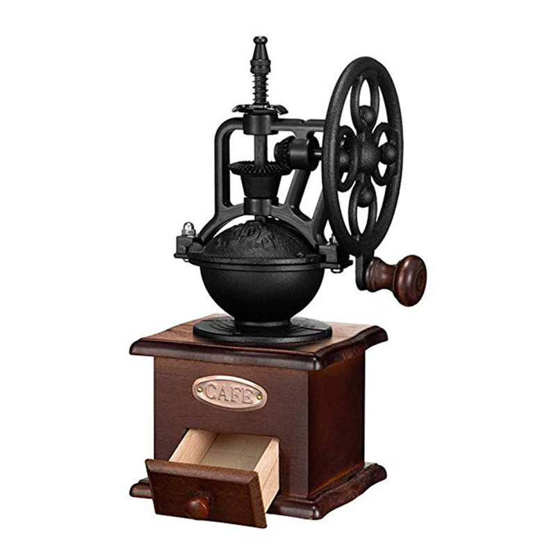 Retro Manual Coffee Grinder Hand Coffee Bean Grinding Machine Mill Ferris Wheel Design Coffee Maker Machine