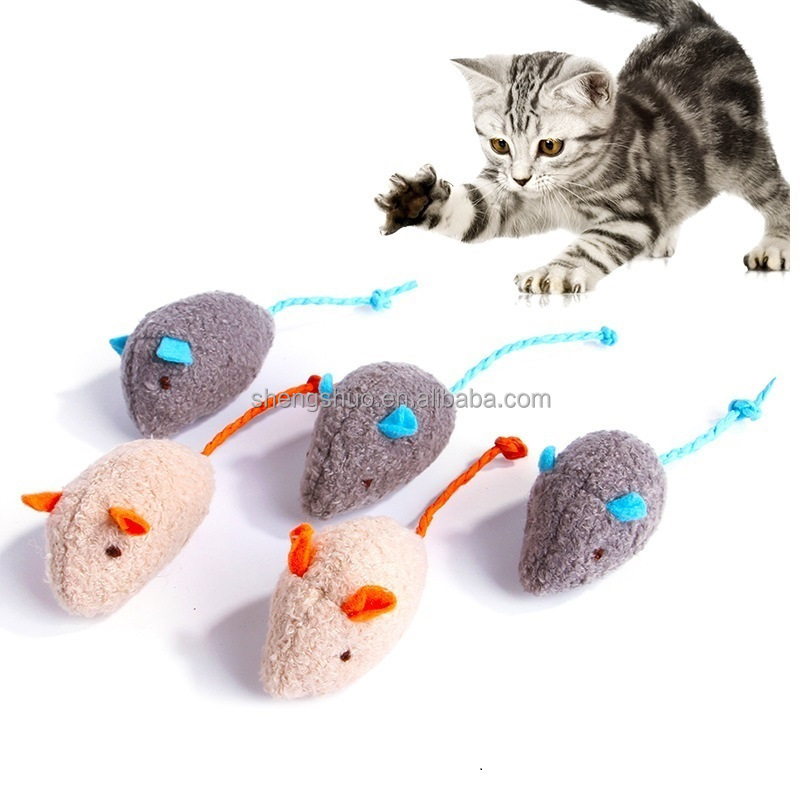 4pcs Fun Playing Toys For Kitten Animal Accessories Set Product Plush False Mouse Mice Cat Toys Supplies Pet Product