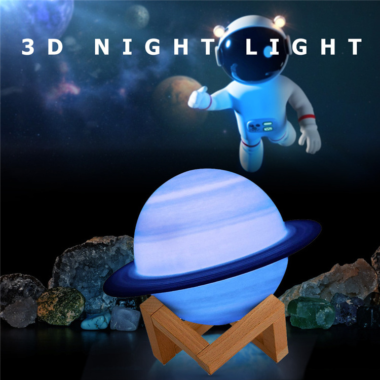 Innovative Desk Magnetic Levitating Table Lamp Floating LED Jupiter Mars Saturn Moon Reading Light