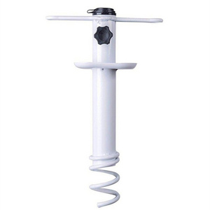 hot sale Umbrella Steel Stand Beach Metal Ground Grass Screw Holder Stands Safe Use Umbrella Stake Sand Anchor