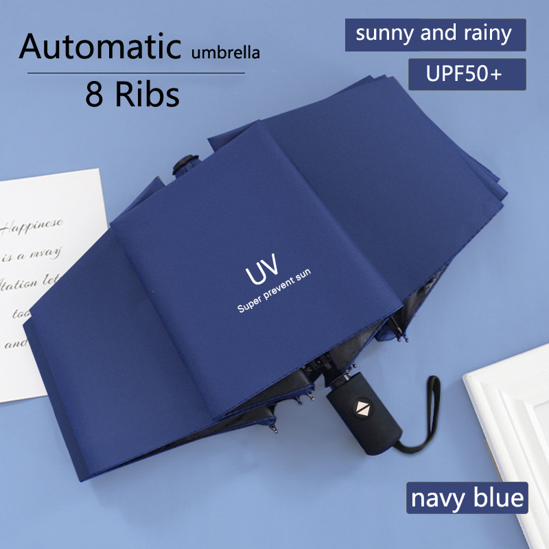 Automatic Folding Rain Sun Umbrella Protection Sun Automatic Open Close Umbrella Three Fold Uv Umbrella