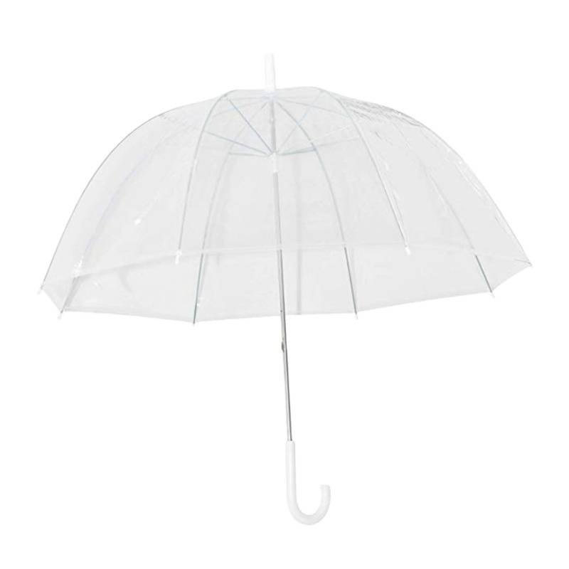 Fashion Women Pvc Clear Cheap Umbrella Polka Dot Transparent Umbrella Rainbow Colorful Umbrellas