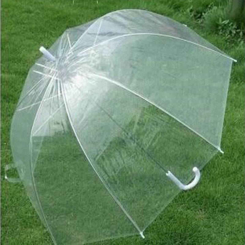 Fashion Women Pvc Clear Cheap Umbrella Polka Dot Transparent Umbrella Rainbow Colorful Umbrellas