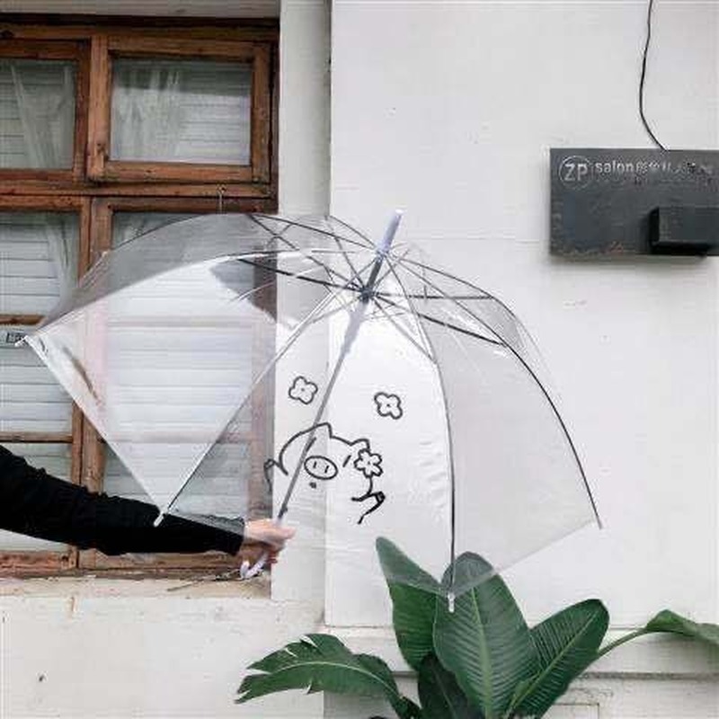 Cute Car Rabbit Clear Umbrella Transparent Automatic Manual Rain Umbrella Windproof Folding Outdoor Portable Umbrellas