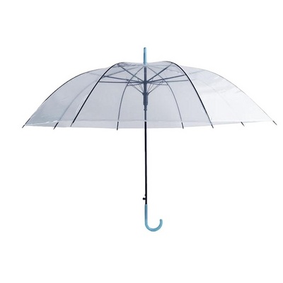 Clear Transparent Rain Umbrella Pvc Dome Bubble Rain Sun Shade Wedding Umbrellas Long Handle Straight Stick Umbrella