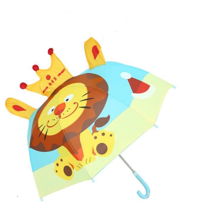 Manual Open Straight Stick Umbrella J Handle Paraplu Cheap Custom 3d Animals Print Child Kids Cartoon Animal Umbrella