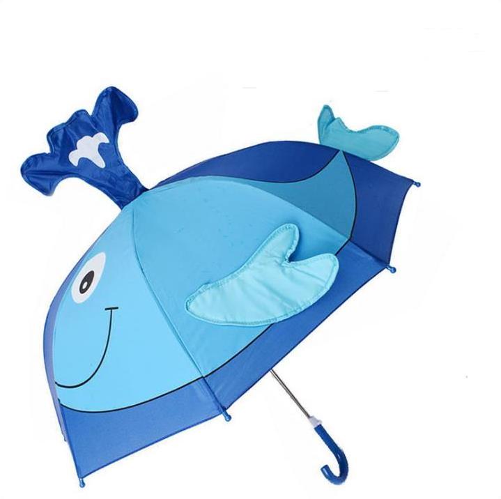 Manual Open Straight Stick Umbrella J Handle Paraplu Cheap Custom 3d Animals Print Child Kids Cartoon Animal Umbrella