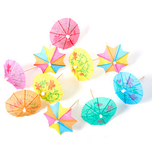 Cocktail Sticks Drink Umbrellas For Summer Tropical Wedding Hawaiian Cupcake Toppers Parasol Cocktail Umbrellas Picks