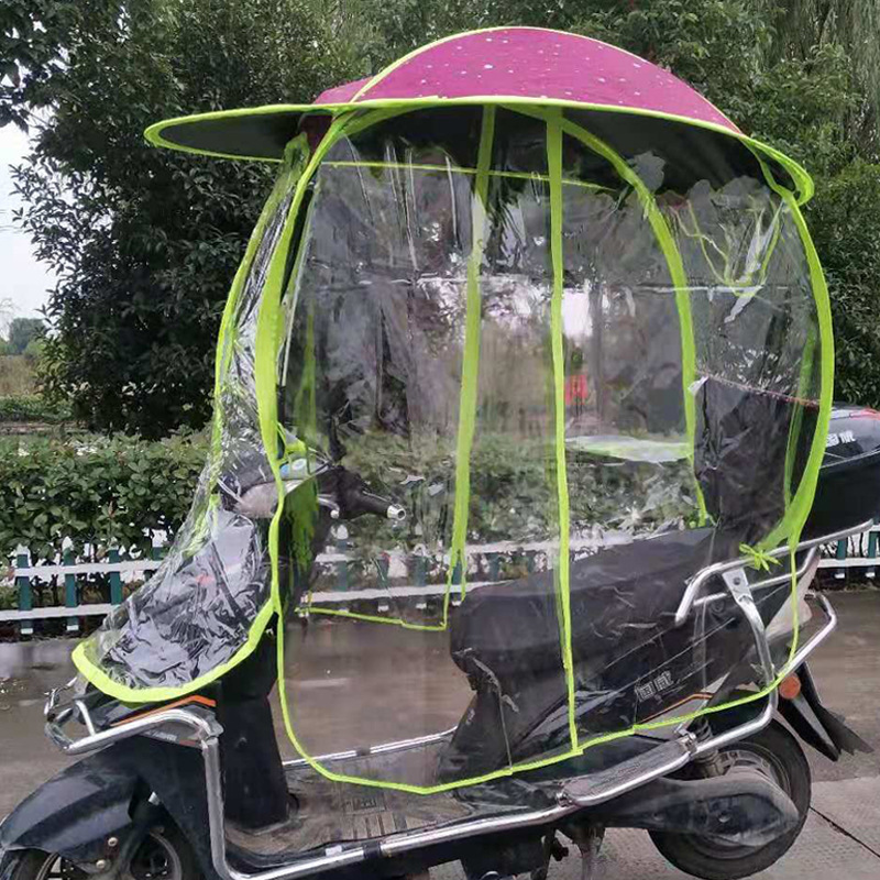 Electric Car Canopy Motorcycle Sunshade Windshield Umbrella Awning Full Covered Electric Bike Umbrella