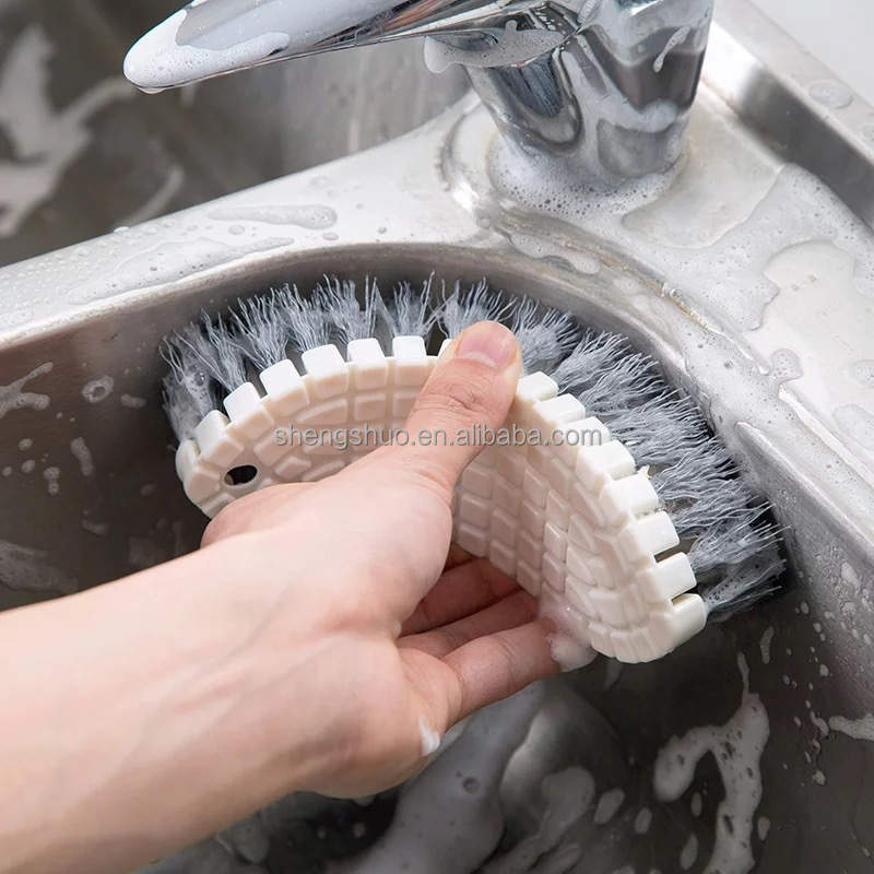 Bendable Cleaning Brush Kitchen Tub Brush Creative Faucet Corner Cleaning Tool