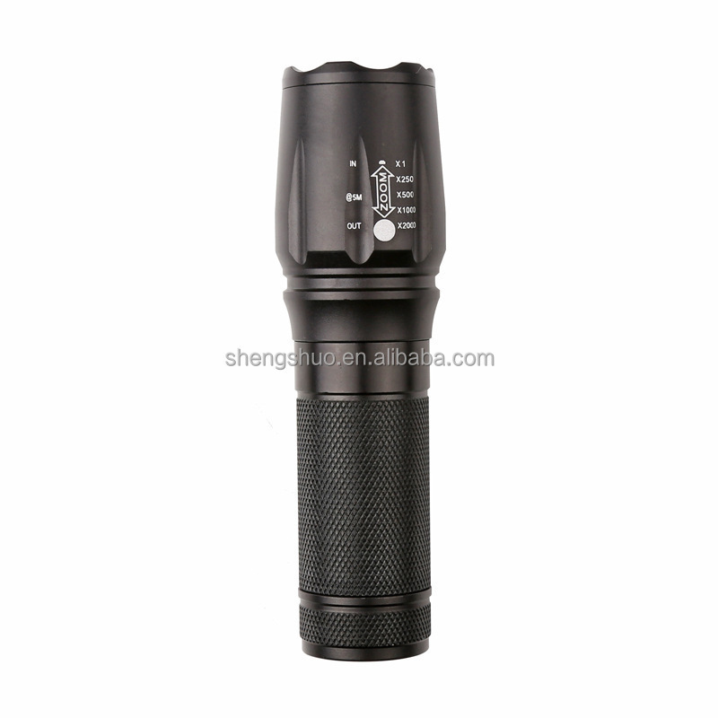 Portable Outdoor Home Emergency Led Flashlight High Lumen T6 Waterproof Led Zoomable Tactical Flashlight