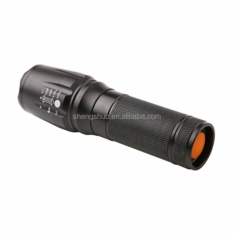 Portable Outdoor Home Emergency Led Flashlight High Lumen T6 Waterproof Led Zoomable Tactical Flashlight