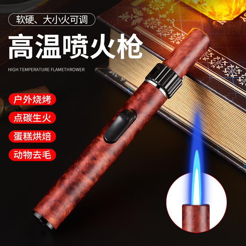 New Innovative Double Gun Lighter Outdoor Torch Lighter Open Flame Custom Logo Lighter