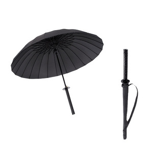 Creative Long Handle Large Samurai Sword Umbrella Japanese Ninja-like Straight Auto Open Umbrella Katana Handle Umbrella