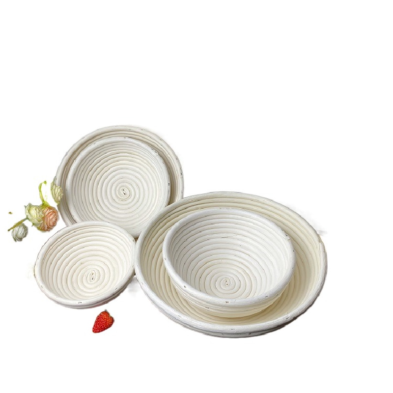 woven rattan round oval home kitchen whole sale Customized Handmade Bread Proofing Basket Rattan Bread Fermentation Basket Set