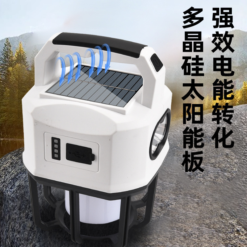 Usb Rechargeable Solar Led Camping Light Lantern Hiking Tent Lamp Outdoor Solar Torch Lights