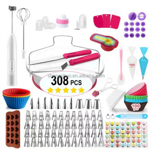 308-piece cake turntable cake decoration decorating mouth electric whisk baking tools