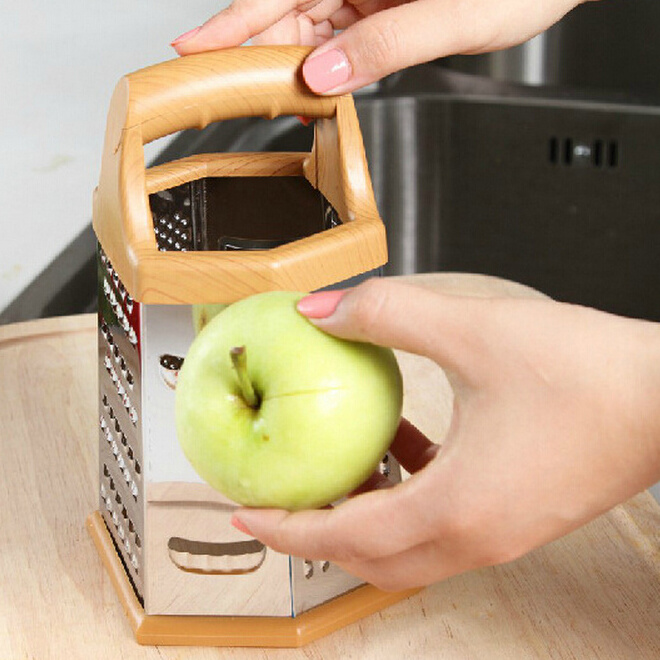 Kitchen Gadgets 6 Sided Large Box Grater Cheese Vegetable Nutmeg Shredder Fruits Vegetables Tools Potato Slicer