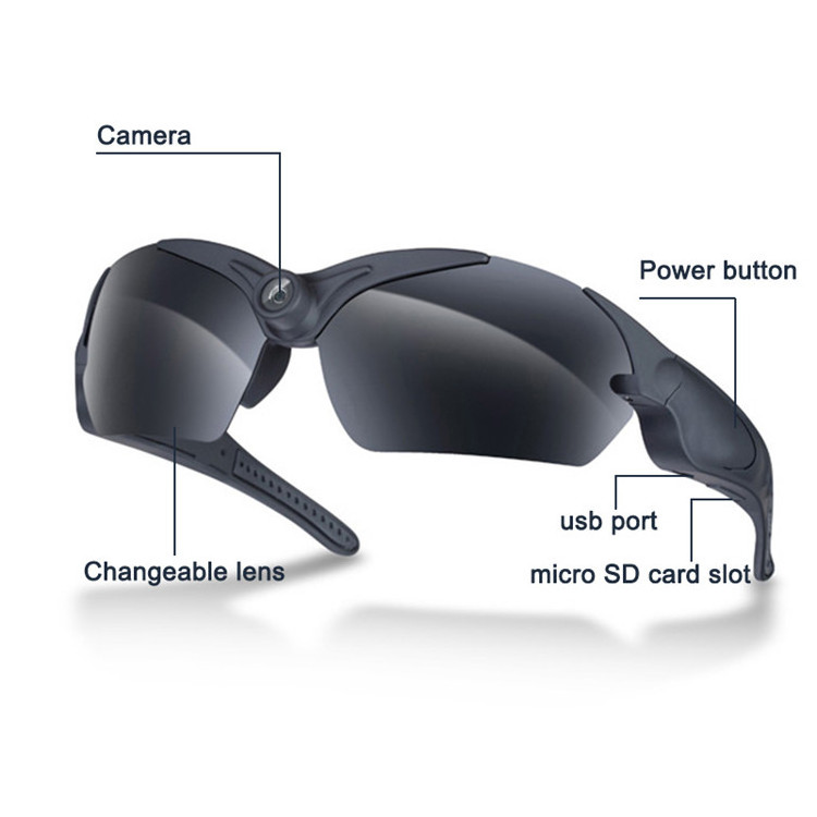 Outdoor Sport Video Recorder Polarized Smart Glasses HD 1080P Digital Glasses Camera Mini Camcorder DV Car Driving Sunglasses