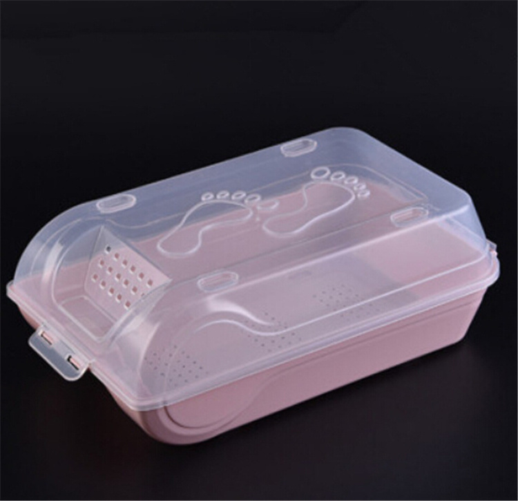 Fold Plastic Shoes Case Assemblable shoebox Thickened Transparent Drawer Case Stackable Box Shoe Organizer Plastic Shoes box