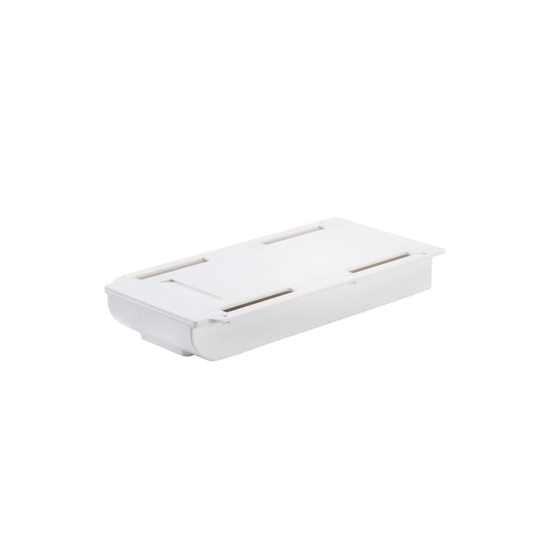 Pencil Drawer Storage Box Self-adhesive ABS Plastic White/Gray Under-Desk