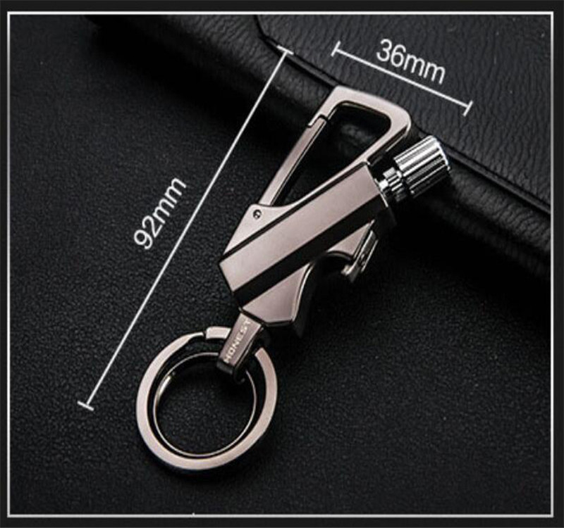 Men Car Key Chain Ignition Kerosene Match Keychain Ring Multifunction Tool Cigarette lighter Fathers Day Gift For Men Boyfriend