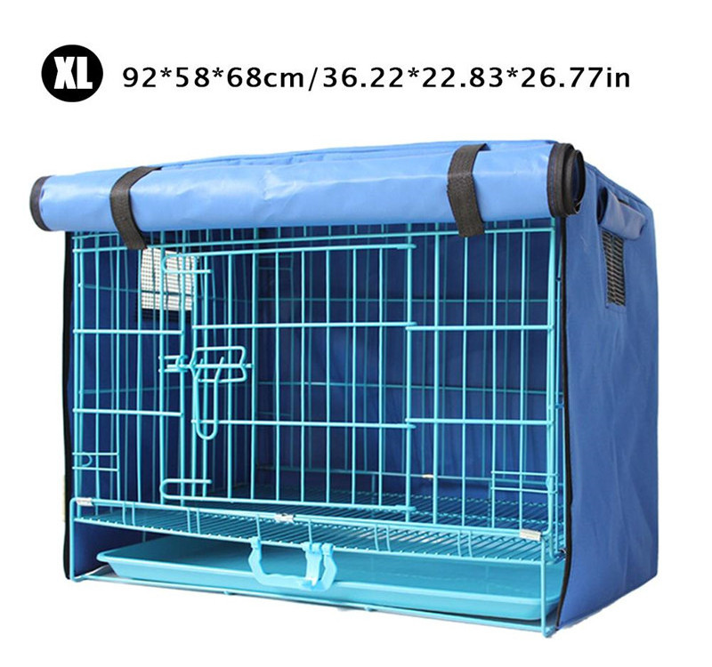 Pet Cat Rabbit Dog Cage Cover Foldable Playpen Crate Cover Breathable Waterproof Sun-proof Windproof Poncho Insulation Cover