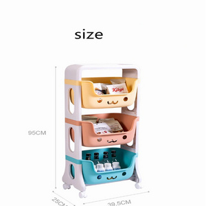 Mobile Storage Rack for children's toys and snacks  clothes  cute storage basket  family trolley