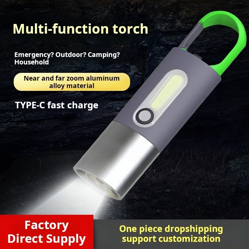 USB Rechargeable LED Flashlight With P50 LED Built-in battery Waterproof camping light Zoomable Torch