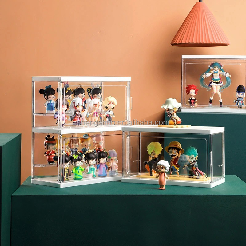 Perfect Quality Colorful Acrylic Cube Box Acrylic Display Organizer Cartoon Model Storage Box