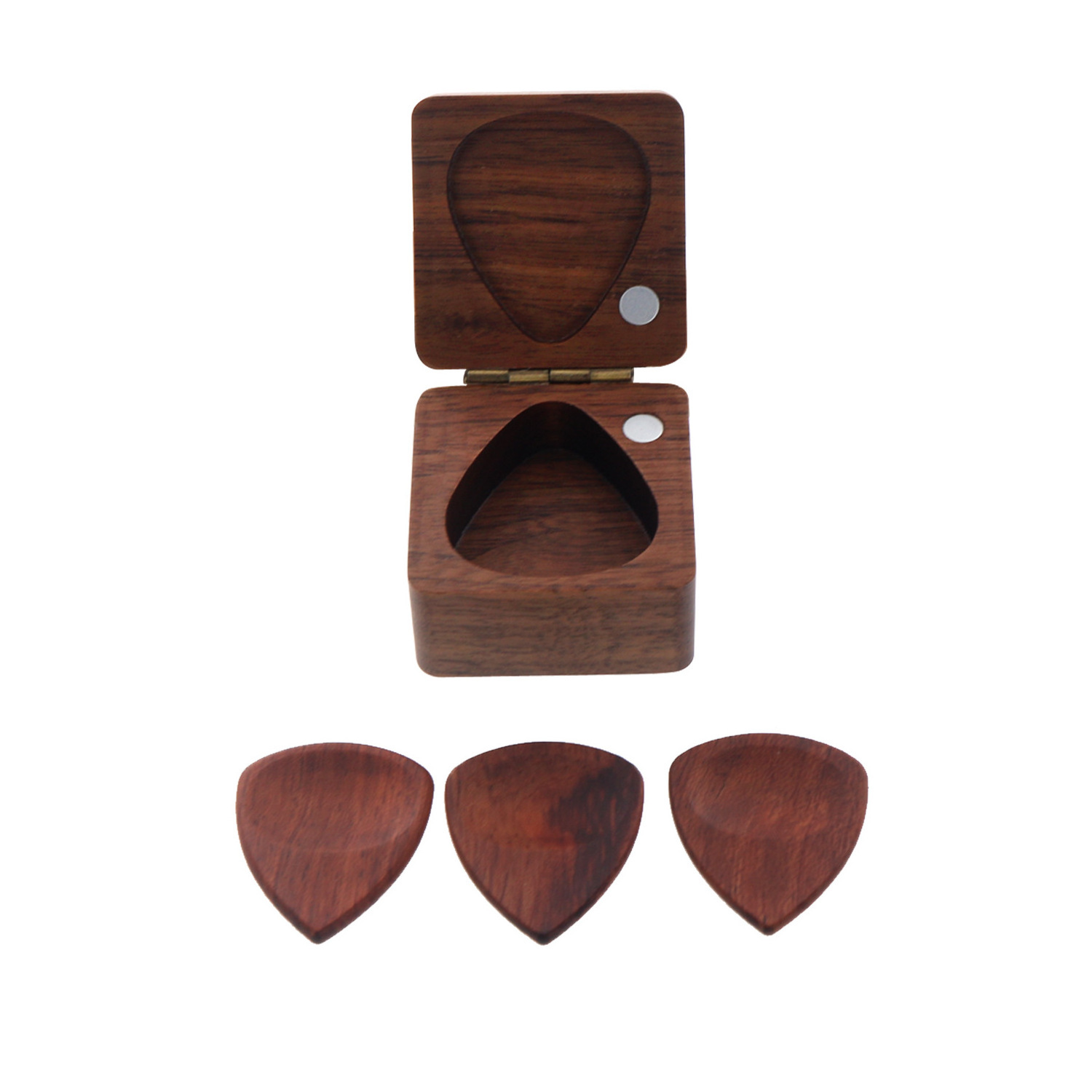 Personalized Custom Engraved Wood Guitar Pick Musician Valentines Day Gift Christmas Gift Wooden Box For guitar player