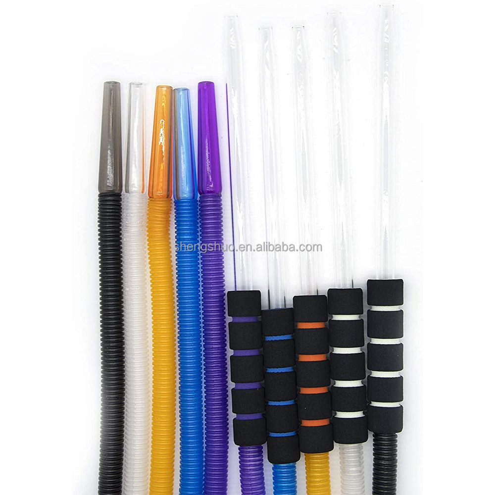 Hot Sale Disposable Hookah Hose Pipe Shisha Accessories Fittings Manufacturer Eco-friendly Glass Pipes Water Pipes Smoking