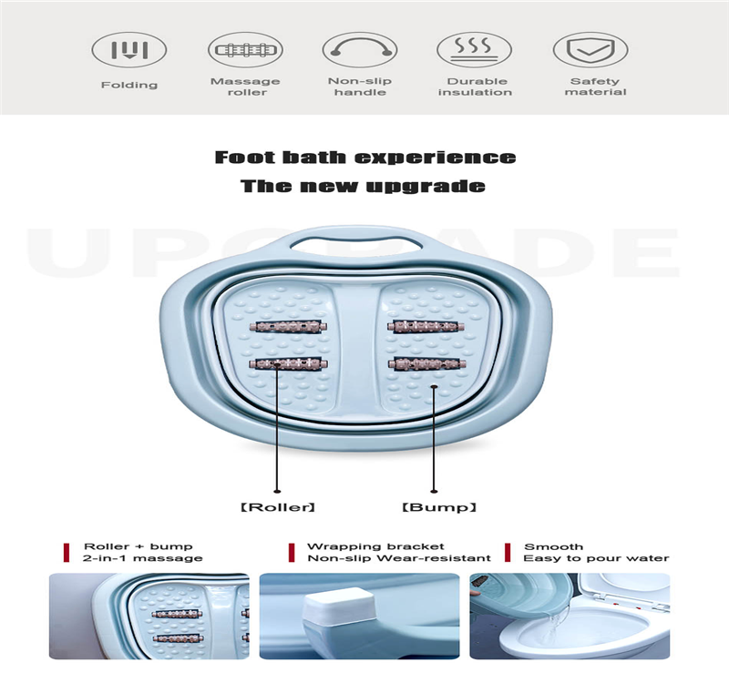 Portable Folding Travel Foldable Foot Spa Pedicure Buckets Bath Basin Pedicure Foot Spa Massager Foot Tub for Soaking Feet