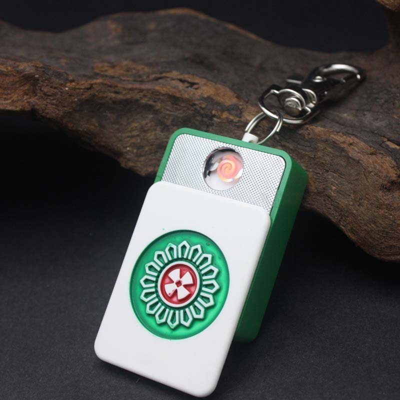 New Charging Lighter Simulation Mahjong Abs Electronic Cigarette Lighter Usb Charging Lighter