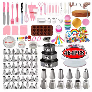 464pcs/set Cake Decorating Supplies Kits Decorative Cake Stand Molde Pastel Pastry Silicon Mold