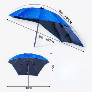 Dovetail Motorcycle Umbrella Motor Rain Shelter Electric Bike Umbrella Outdoor Windproof Sunshade Cover