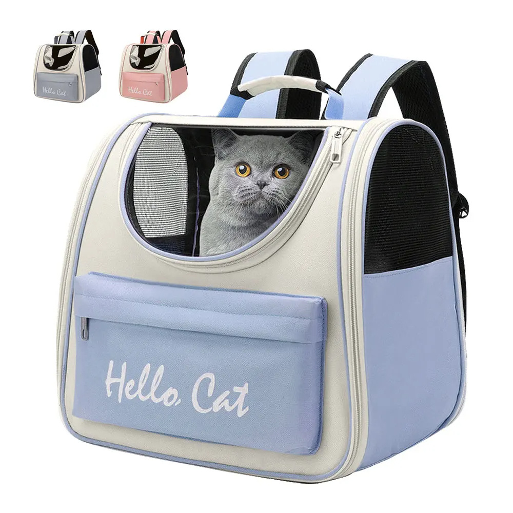 Pet Cat Carrier Bag Breathable Portable Cat Backpack Outdoor Travel Transparent Bag For Cats Small Dogs Carrying Pet Supplies