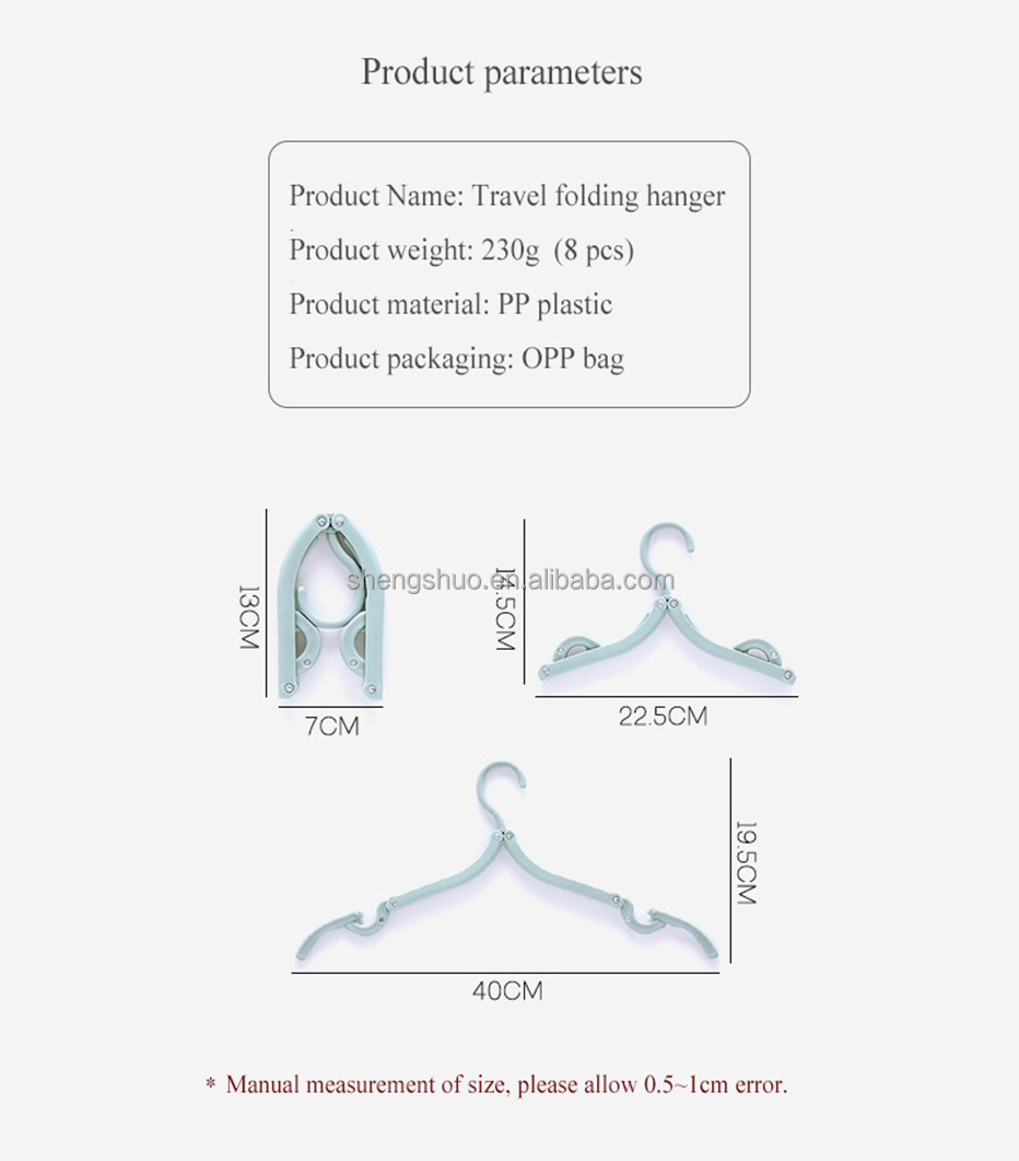 3pcs Multifunctional Plastic Racks Drying Rack Retractable Portable Travel Hanger