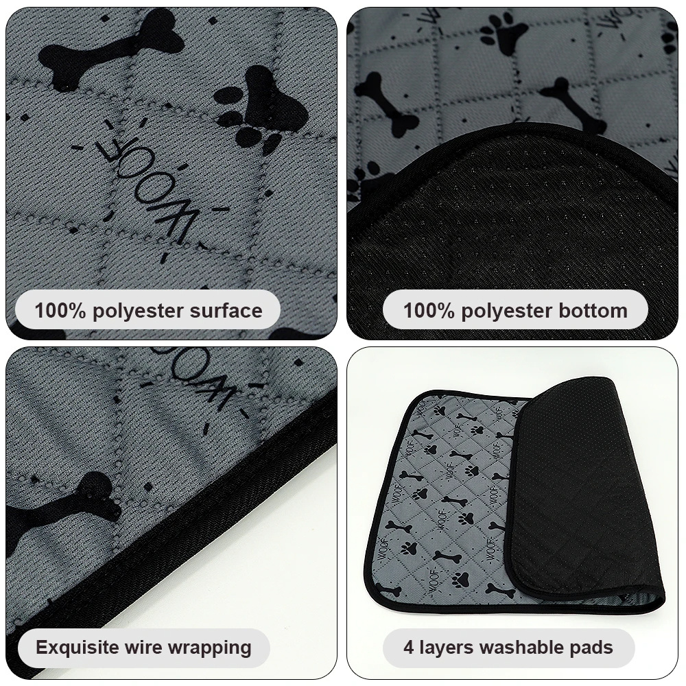 Reusable Dog Urine Mat Washable Soft Pet Cat Diaper Bed Pad Absorbent Small Medium Large Dogs Diapers Pee Pads For Sofa Car