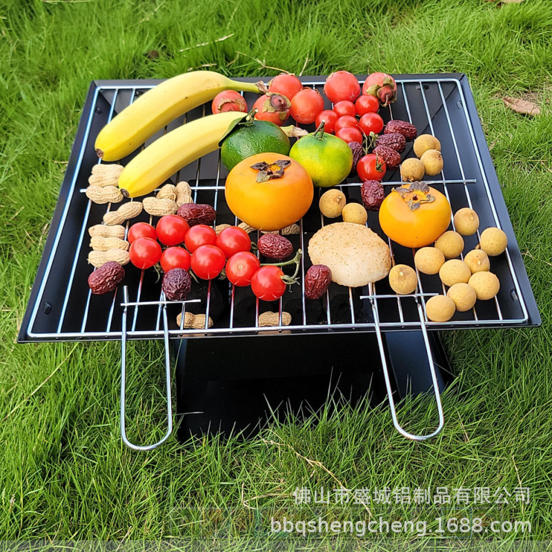 In Stock Outdoor Garden Camping Backyard Mini Charcoal BBQ Grills Fire Pit Grill Fire Pit With BBQ Grill