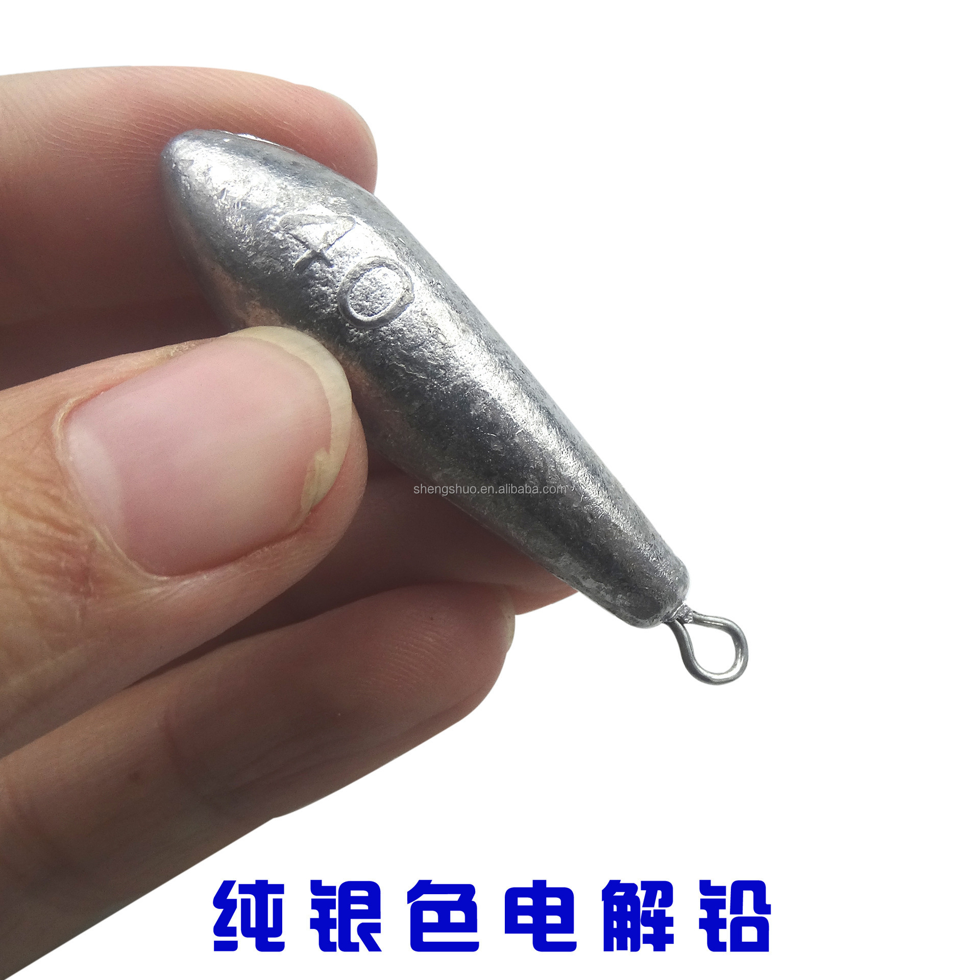 Fishing Lead Water Drop Shape Weights Sinkers With Ring Casting Fishing Tackle