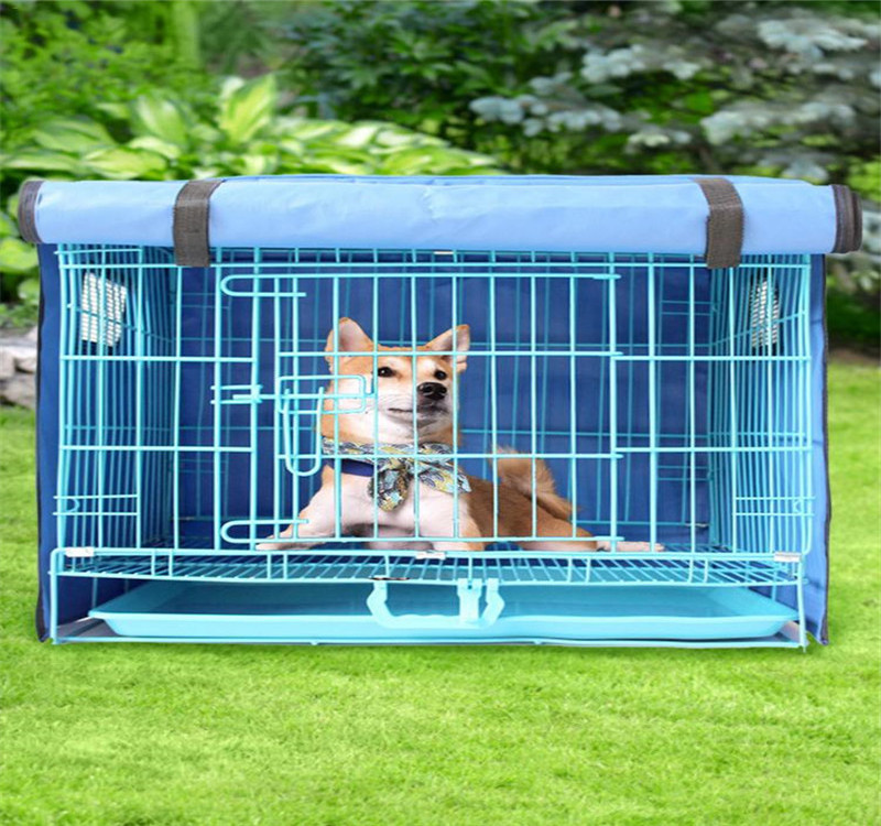 Pet Cat Rabbit Dog Cage Cover Foldable Playpen Crate Cover Breathable Waterproof Sun-proof Windproof Poncho Insulation Cover