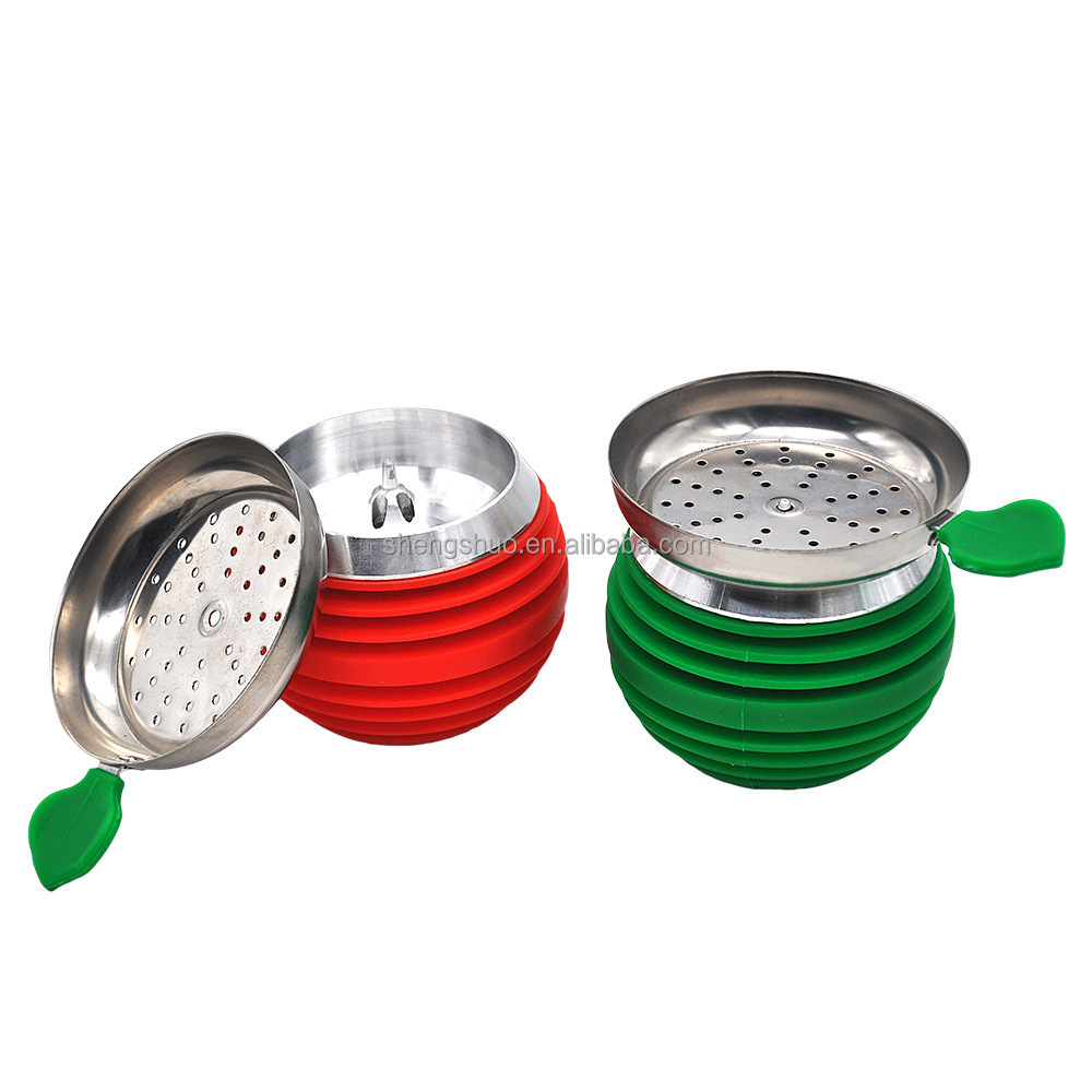 Hot Selling Classic Style Silica Gel Hookah Accessories Shisha Silicone Bowl Hookah Metal Head For Flavors