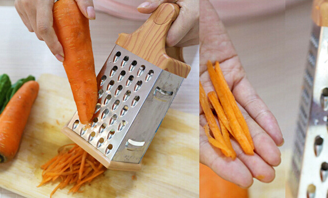 Kitchen Gadgets 6 Sided Large Box Grater Cheese Vegetable Nutmeg Shredder Fruits Vegetables Tools Potato Slicer