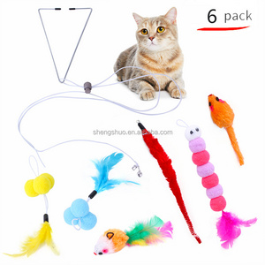 Hanging Door Elastic Funny Cat Toys Pet Cat Accessories Interactive Cat Toy Hanging Clip Door Plush Mouse Toys