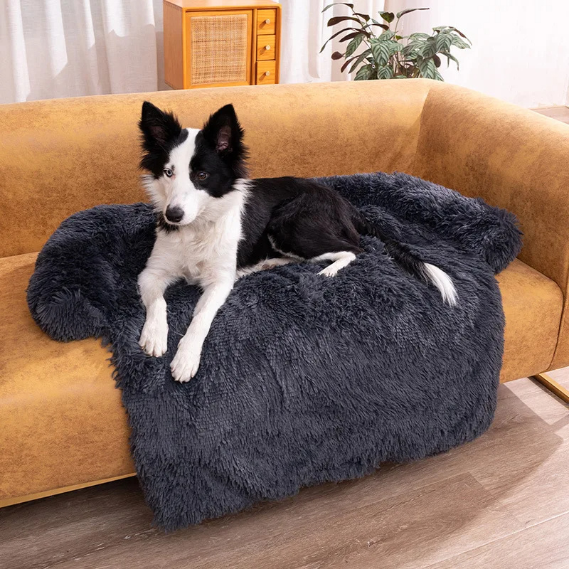 Removable Pet Dog Bed Plush Large Dogs House Sofa Mat Winter Warm Pets Bed Pad Washable Dog Cushion Blanket Sofa Cover