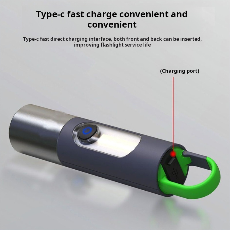 USB Rechargeable LED Flashlight With P50 LED Built-in battery Waterproof camping light Zoomable Torch